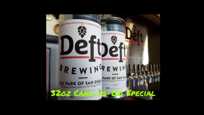 32oz Cans-To-Go Available For Purchase